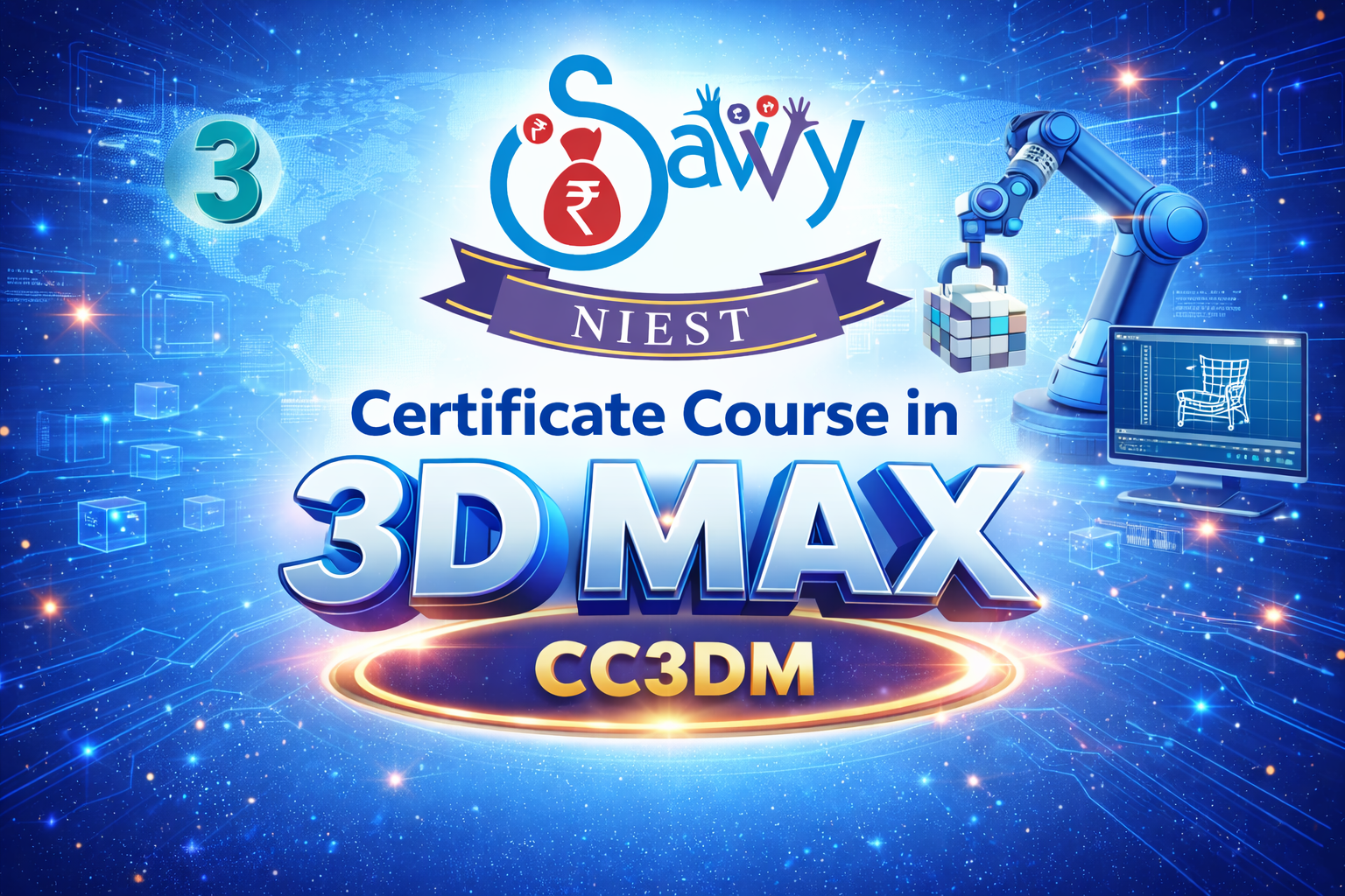 3D MAX certificate course banner