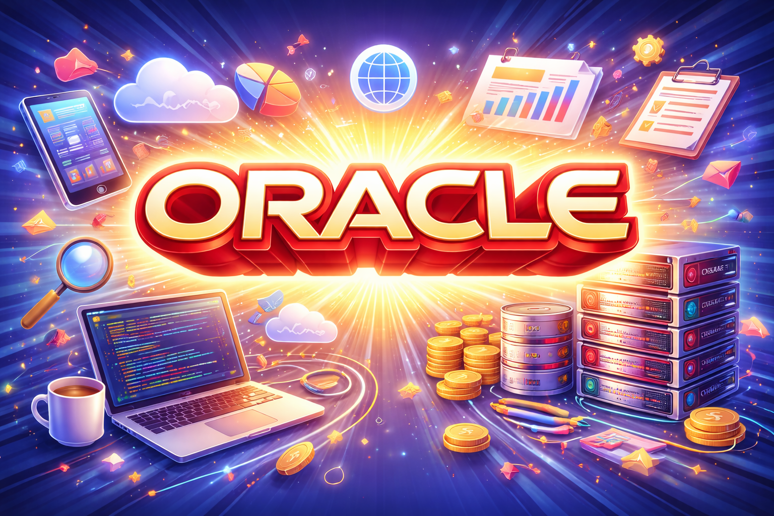 Oracle tech ecosystem in vibrant colors