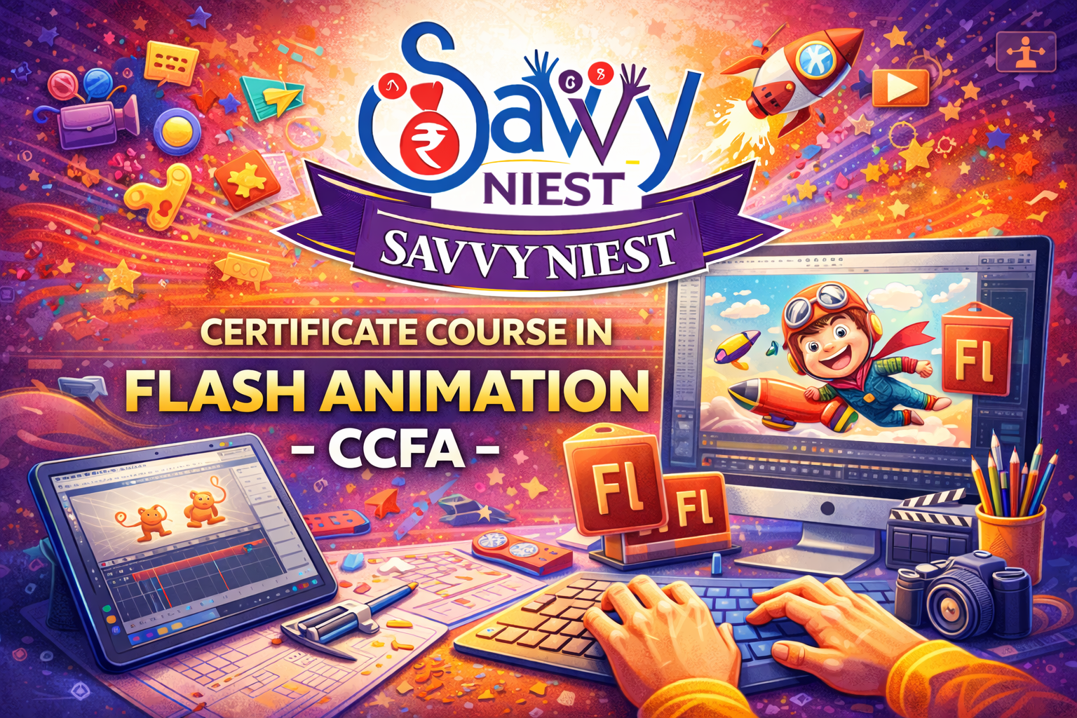 Savvy NEST Flash Animation course ad